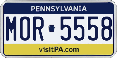 PA license plate MOR5558