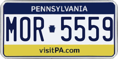 PA license plate MOR5559