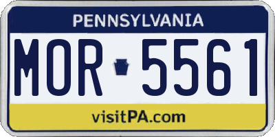 PA license plate MOR5561