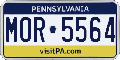 PA license plate MOR5564