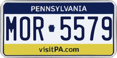 PA license plate MOR5579