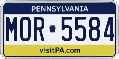 PA license plate MOR5584