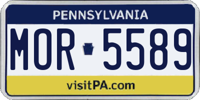 PA license plate MOR5589