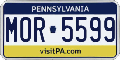PA license plate MOR5599