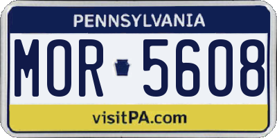 PA license plate MOR5608