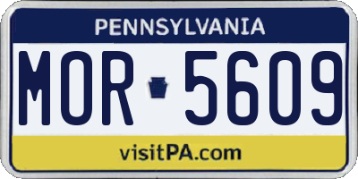 PA license plate MOR5609