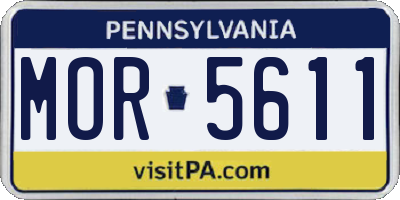 PA license plate MOR5611