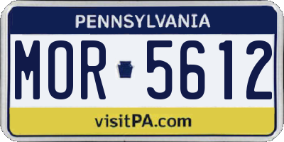 PA license plate MOR5612