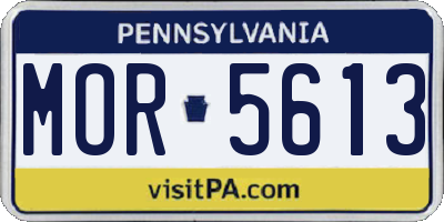 PA license plate MOR5613