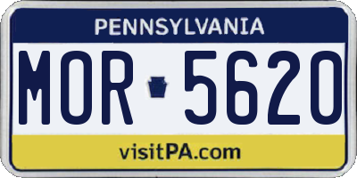 PA license plate MOR5620