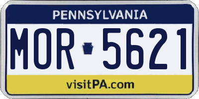 PA license plate MOR5621