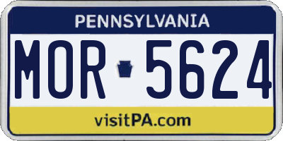 PA license plate MOR5624