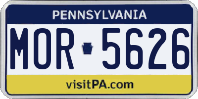 PA license plate MOR5626