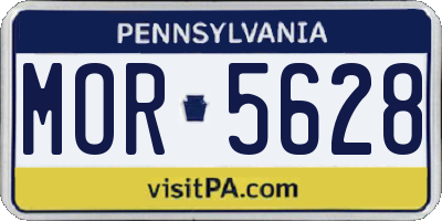 PA license plate MOR5628