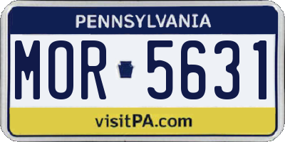 PA license plate MOR5631