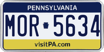 PA license plate MOR5634