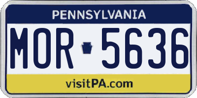 PA license plate MOR5636