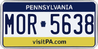 PA license plate MOR5638