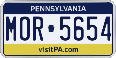 PA license plate MOR5654