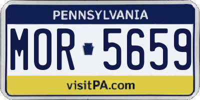 PA license plate MOR5659