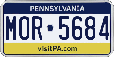 PA license plate MOR5684