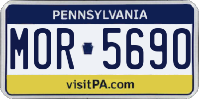 PA license plate MOR5690