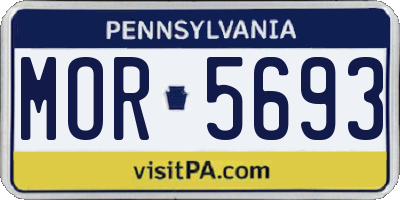 PA license plate MOR5693