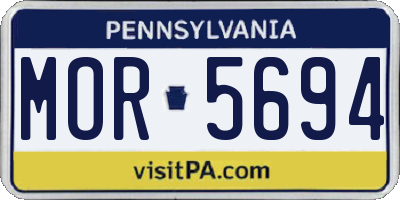 PA license plate MOR5694