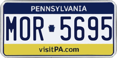 PA license plate MOR5695