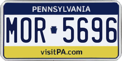 PA license plate MOR5696