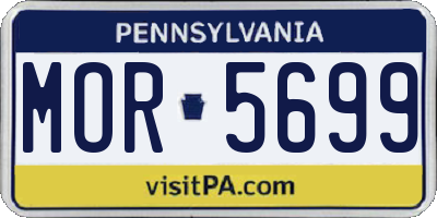 PA license plate MOR5699