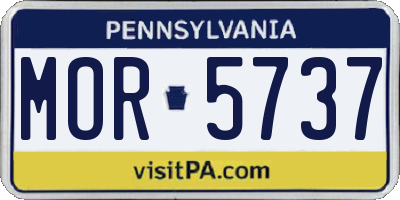 PA license plate MOR5737