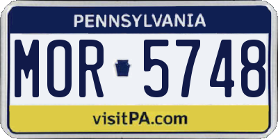 PA license plate MOR5748