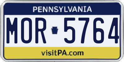PA license plate MOR5764