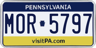 PA license plate MOR5797