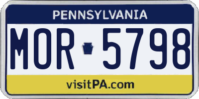 PA license plate MOR5798
