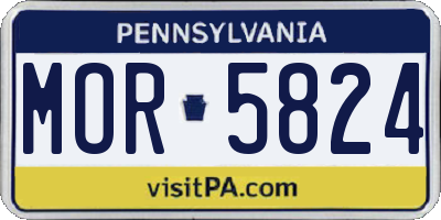 PA license plate MOR5824