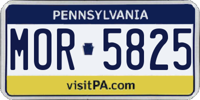 PA license plate MOR5825