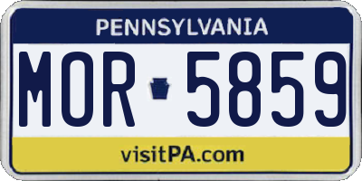 PA license plate MOR5859