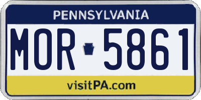 PA license plate MOR5861