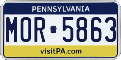 PA license plate MOR5863