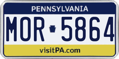 PA license plate MOR5864