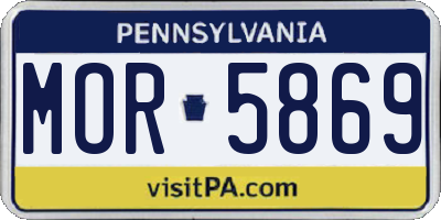 PA license plate MOR5869