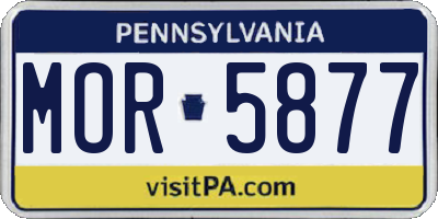 PA license plate MOR5877