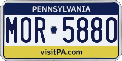 PA license plate MOR5880