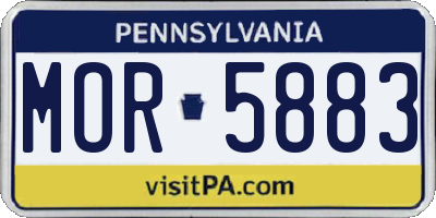 PA license plate MOR5883