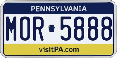 PA license plate MOR5888
