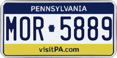 PA license plate MOR5889
