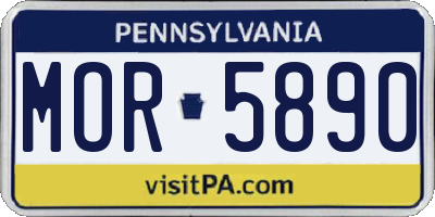 PA license plate MOR5890