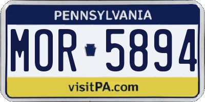 PA license plate MOR5894